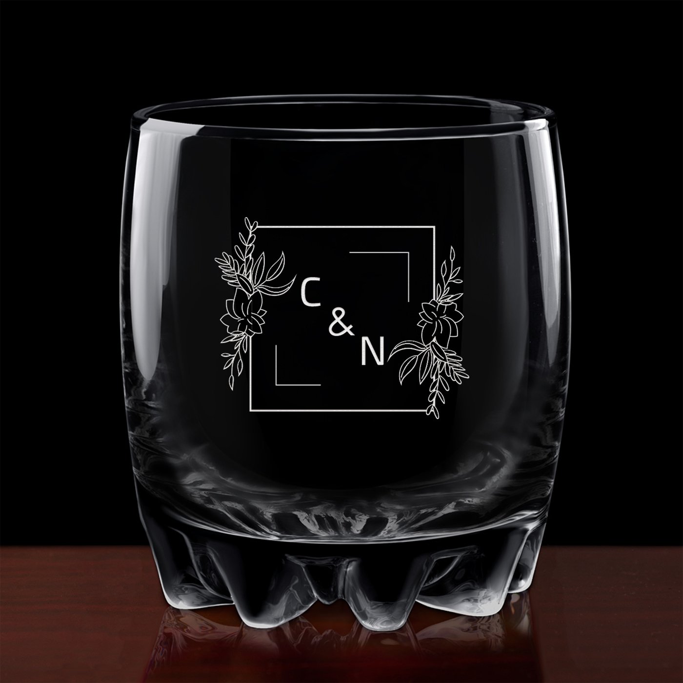 6 verres Sylvana avec gravure pour couple
