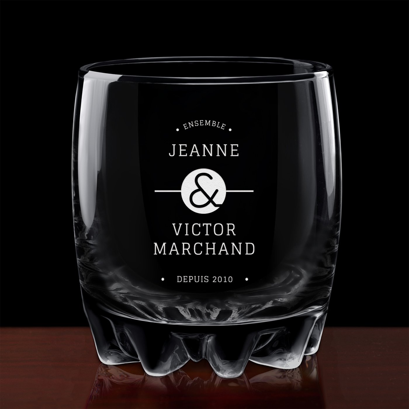 6 verres Sylvana avec gravure pour anniversaire de mariage