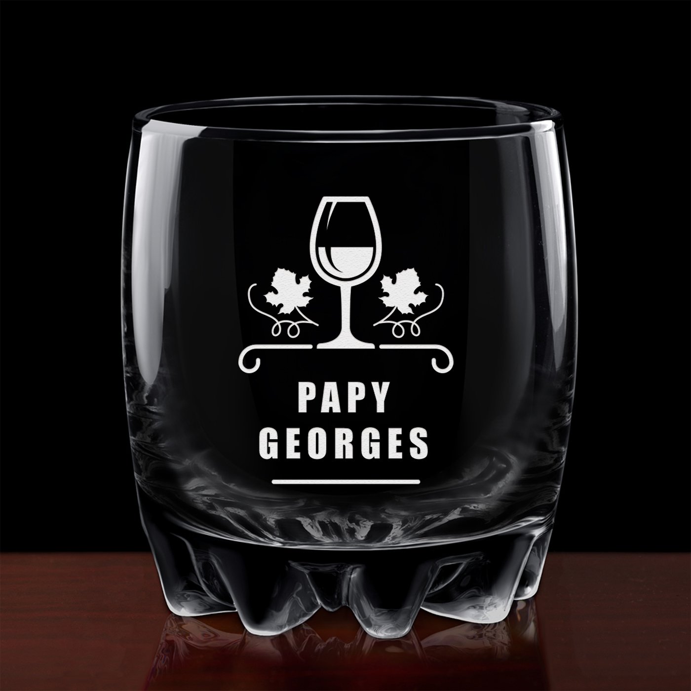 6 verres Sylvana avec gravure pour grand-père