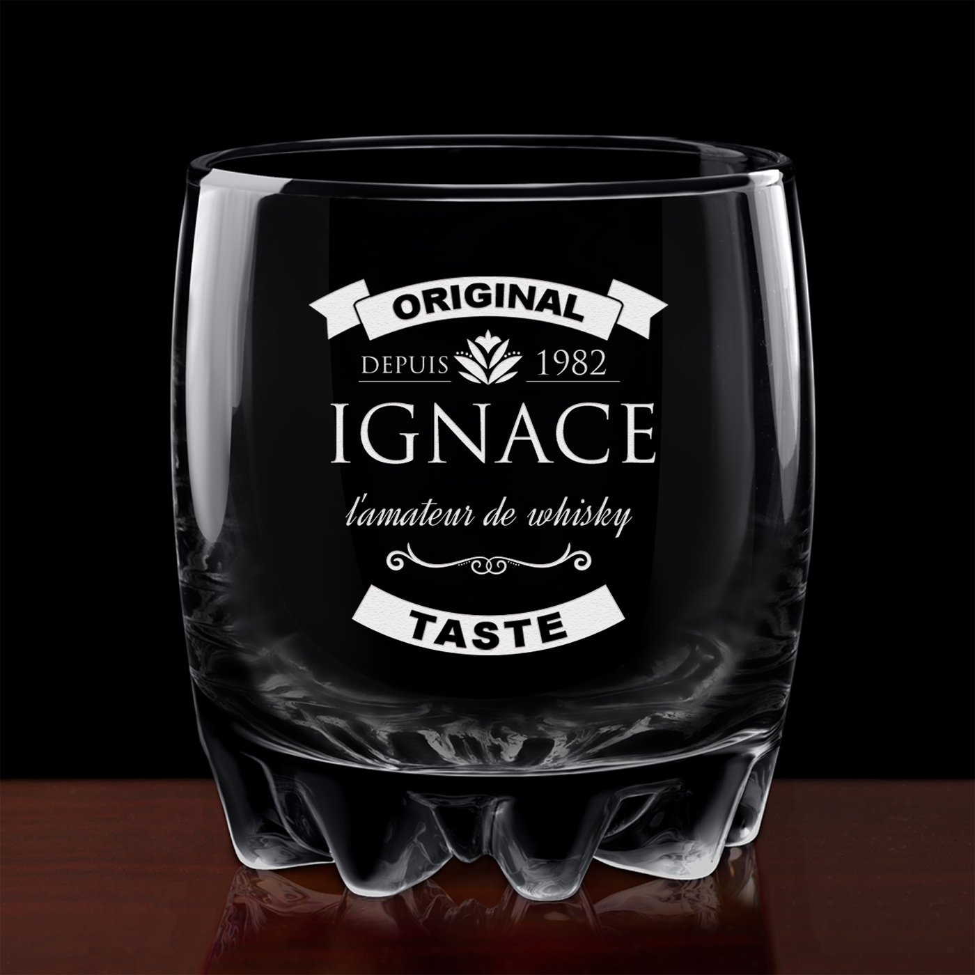 6 verres Sylvana avec gravure pour l'anniversaire d'un amateur de whisky