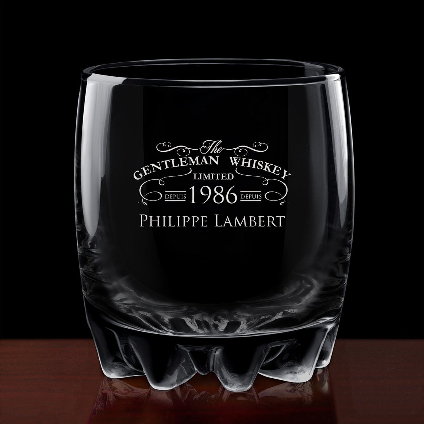 6 verres Sylvana avec gravure pour un gentleman pour son anniversaire
