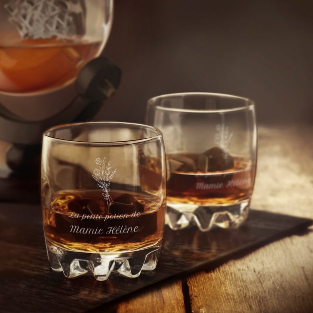 6 verres Sylvana avec gravure pour mamie