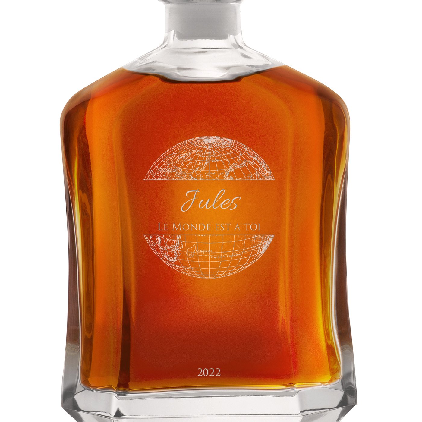 Carafe à whisky avec gravure pour un homme élégant pour sa promotion au travail