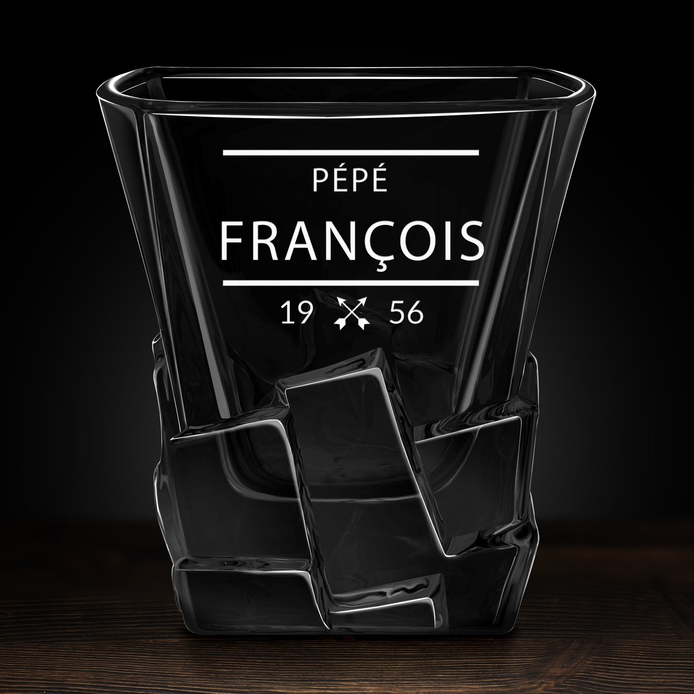 Verre à whisky Ice Blink avec gravure pour grand-père