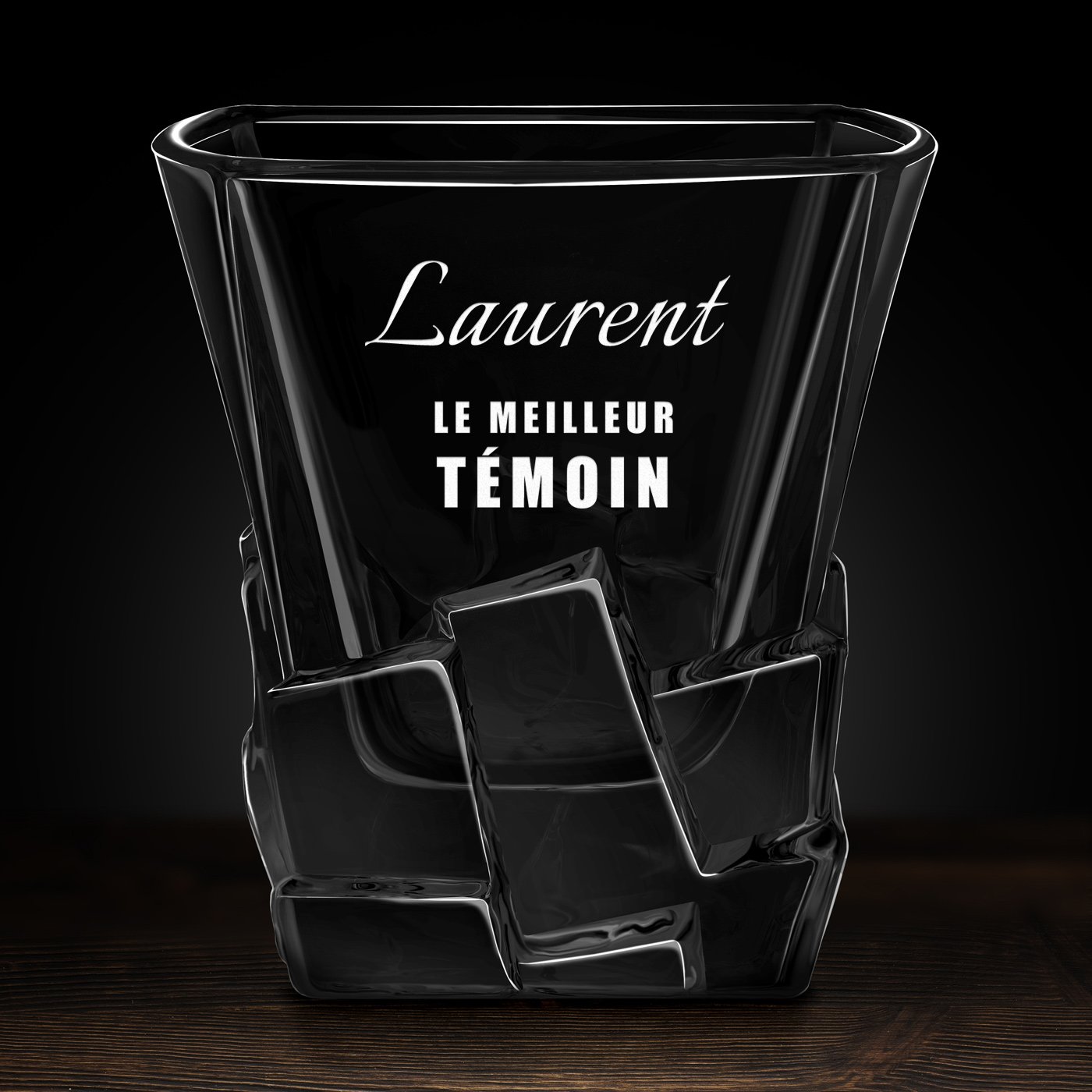 Verre à whisky Ice Blink avec gravure pour le meilleur témoin