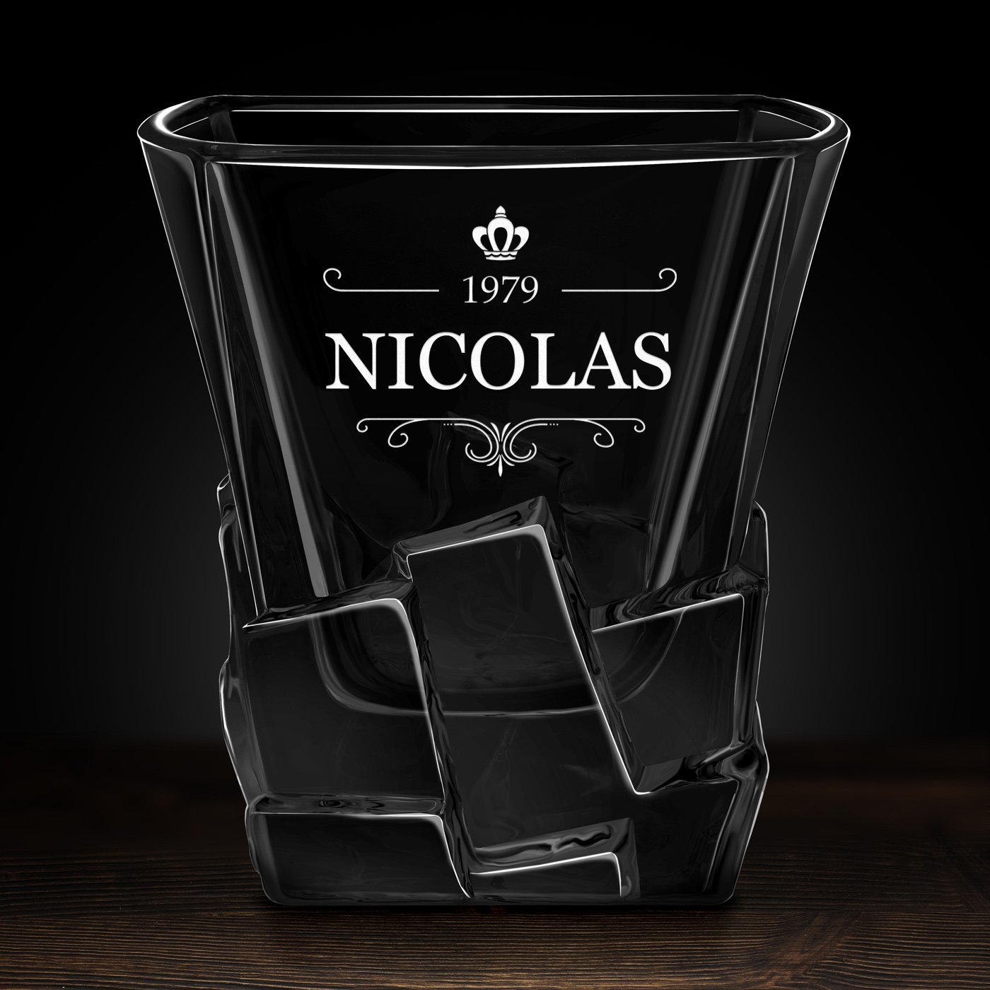 Verre à whisky Ice Blink avec gravure pour un homme
