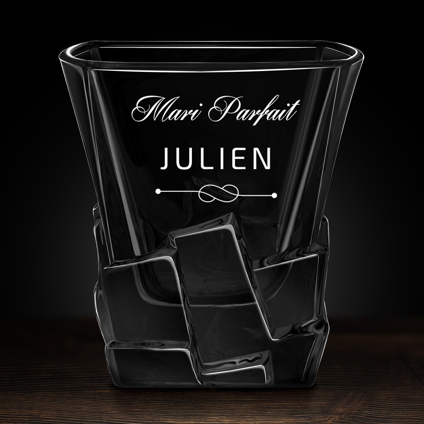 6 verres à whisky Ice Blink avec gravure pour un mari