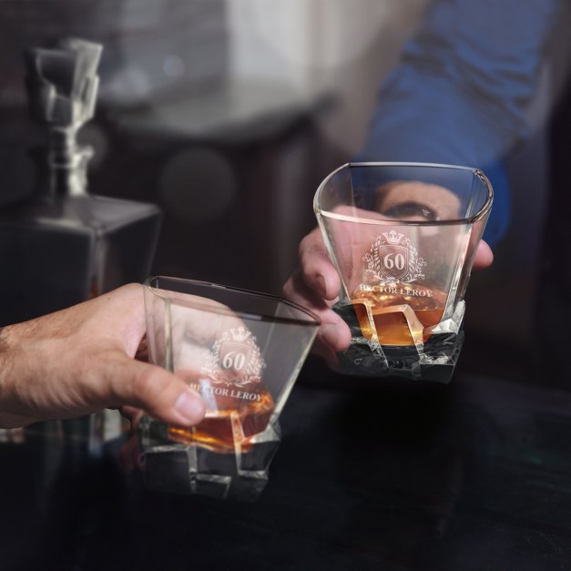 6 verres à whisky Ice Blink avec gravure pour homme pour ses 60 ans