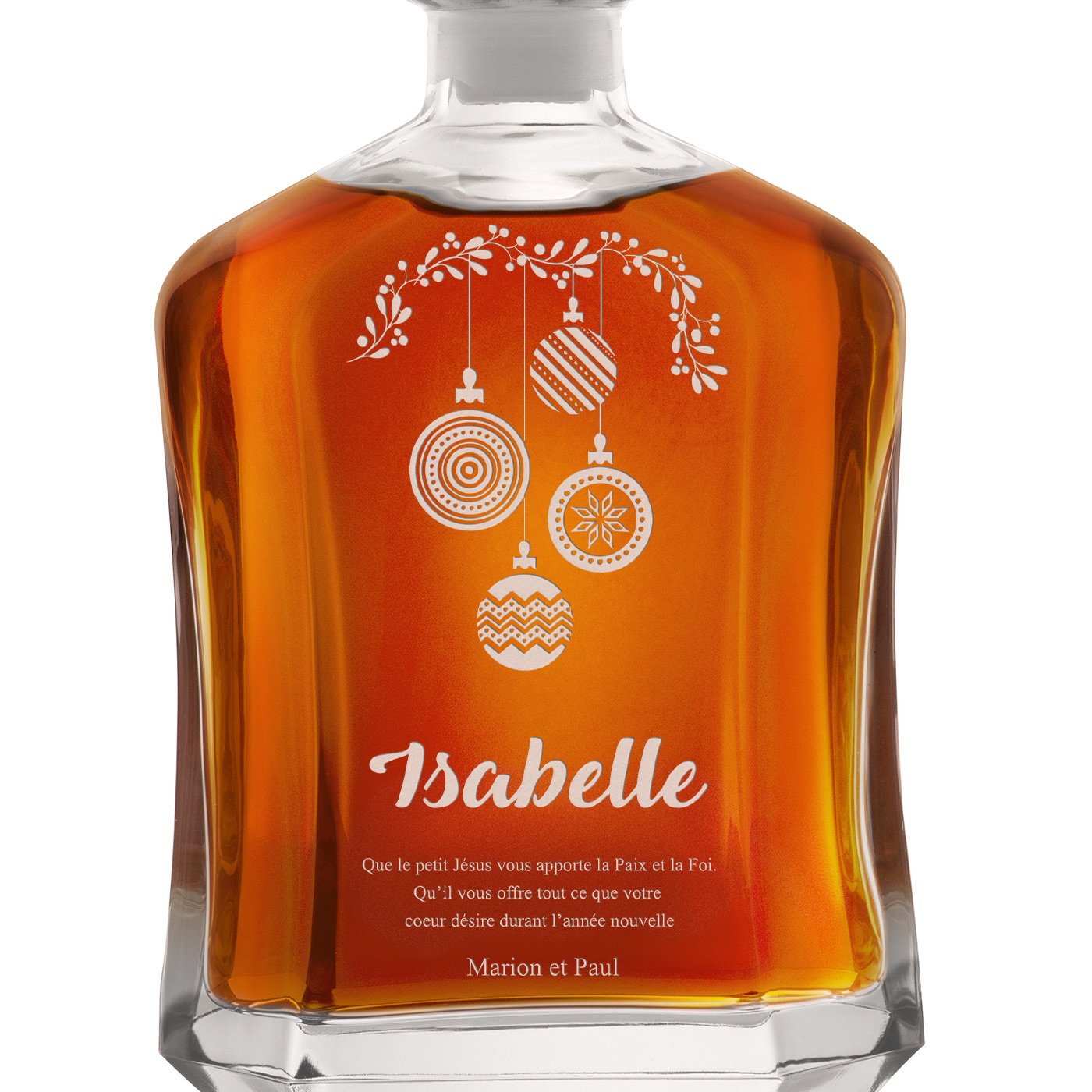 Carafe en verre avec gravure pour femme pour Noël