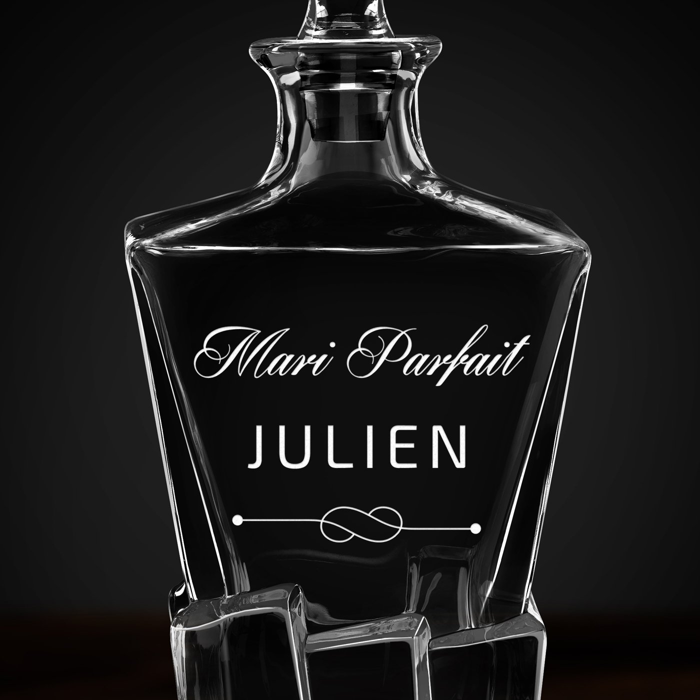 Carafe à whisky Ice Blink avec gravure pour un mari