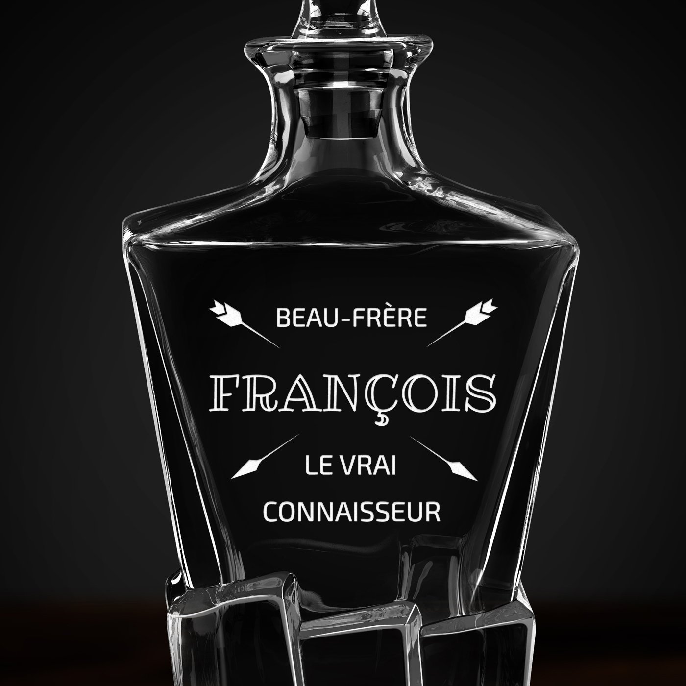 Carafe à whisky Ice Blink avec gravure pour beau-frère