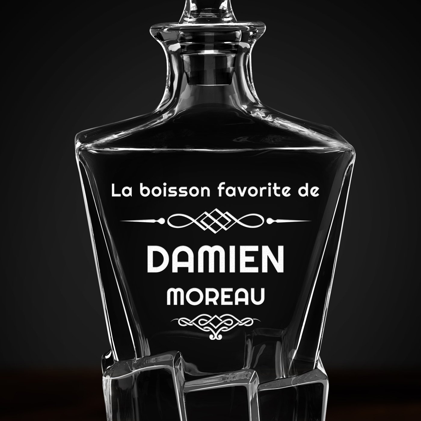 Carafe à whisky Ice Blink avec gravure pour l'anniversaire d'un vrai connaisseur