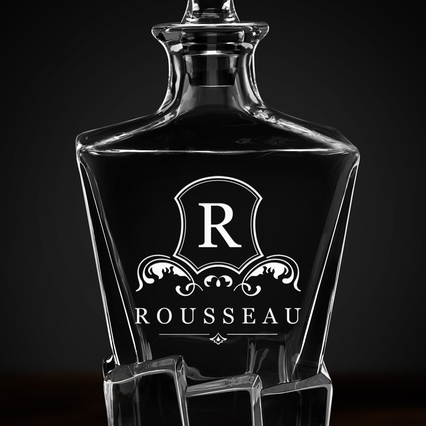 Carafe à whisky Ice Blink avec gravure pour homme pour une crémaillère