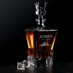 Carafe à whisky Ice Blink avec gravure pour l'anniversaire d'un ami