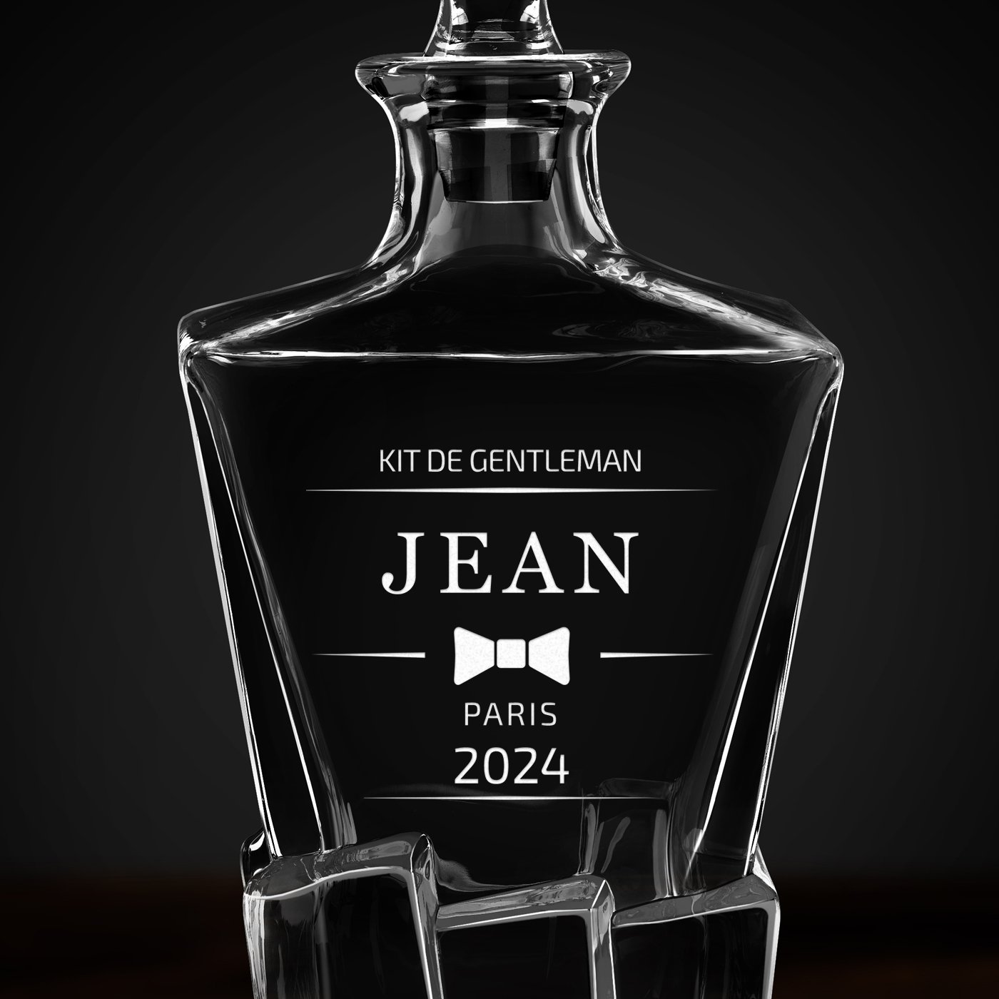 Carafe à whisky Ice Blink avec gravure pour l'anniversaire d'un gentleman