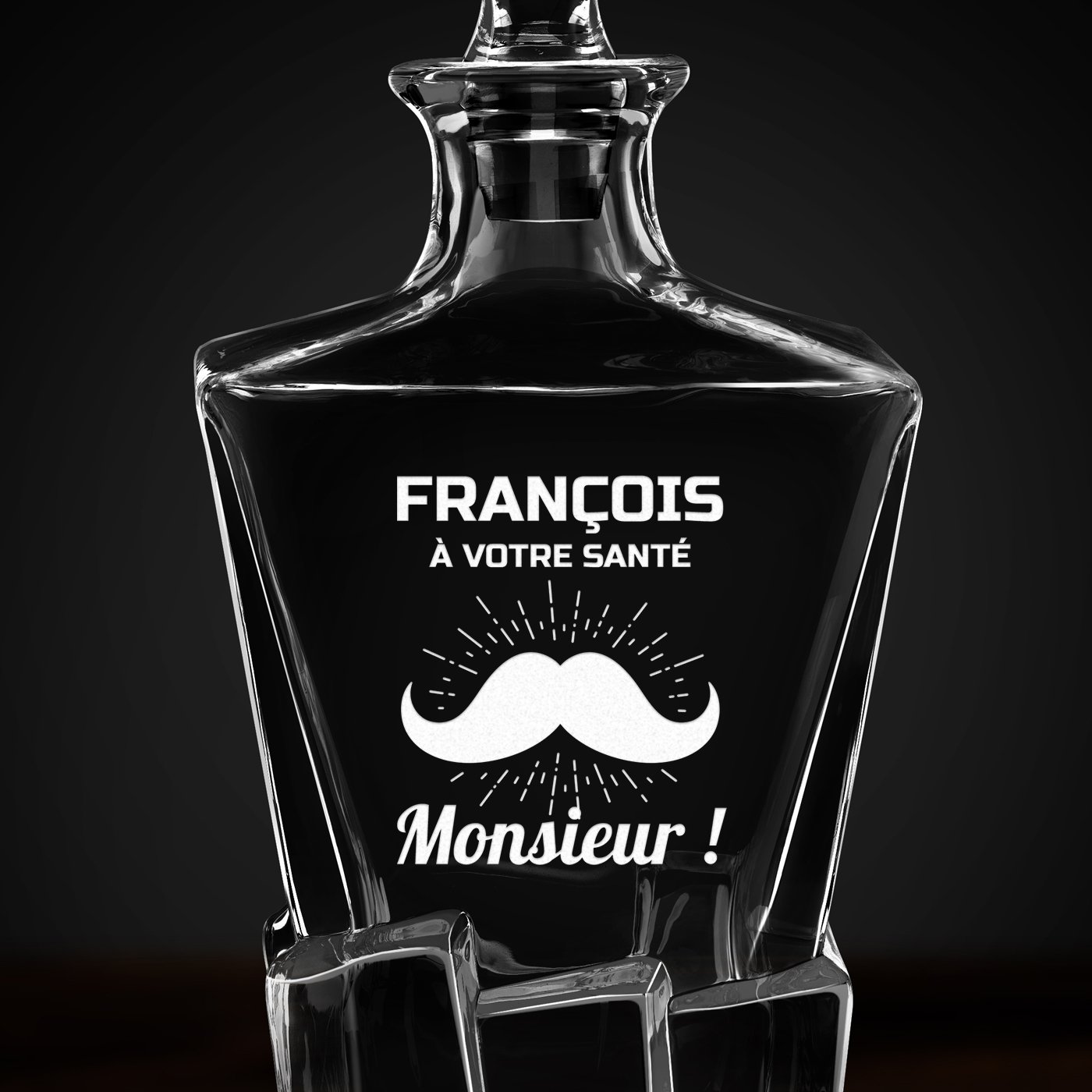 Carafe à whisky Ice Blink avec gravure pour monsieur