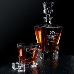 Carafe à whisky Ice Blink et 2 verres avec gravure pour un voyageur