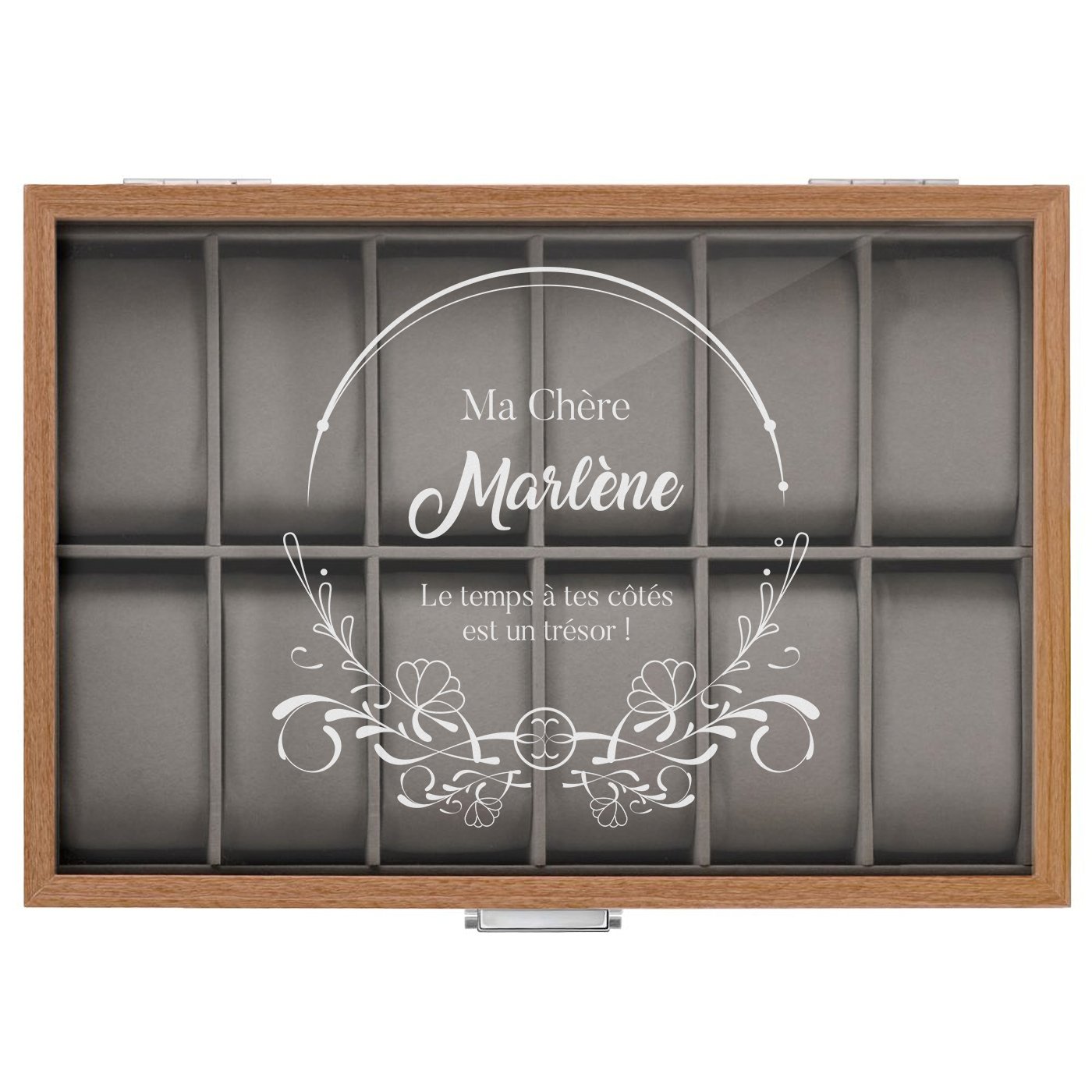 Boîte à montres gravée pour une épouse pour la Saint-Valentin