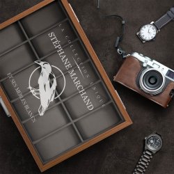 Boîte à montres gravée pour l'anniversaire de parrain