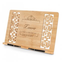 Support de livre en bois de bambou personnalisé pour fille