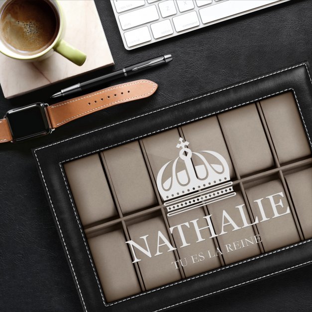 Coffret à montres personnalisé pour l'enterrement de vie de jeune fille