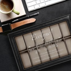 Coffret à montres personnalisé pour une femme pour son anniversaire