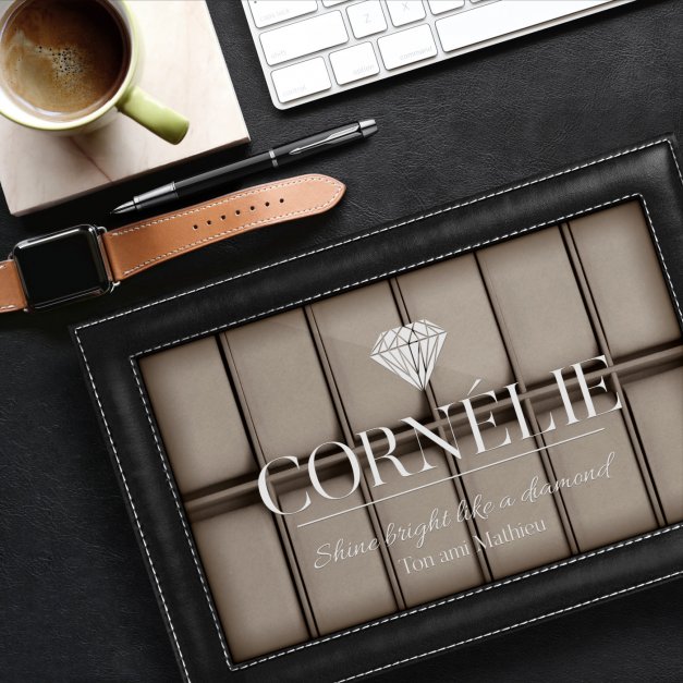 Coffret à montres personnalisé pour une amie pour son anniversaire
