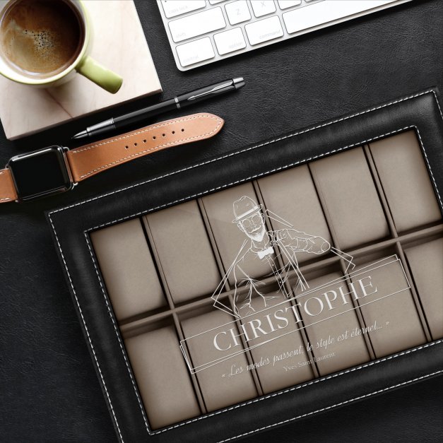 Coffret à montres personnalisé pour l'anniversaire d'un ami