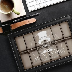 Coffret à montres personnalisé pour l'anniversaire de papa
