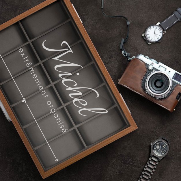 Boîte à montres gravée pour la fête des pères