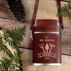 Flasque avec étui et personnalisation pour jardinier