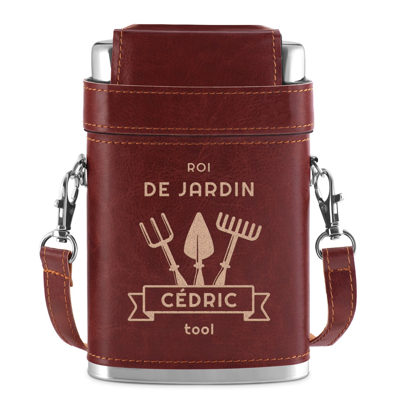 Flasque avec étui et personnalisation pour jardinier