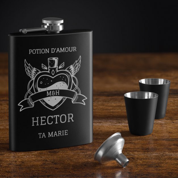 Flasque personnalisable pour mari