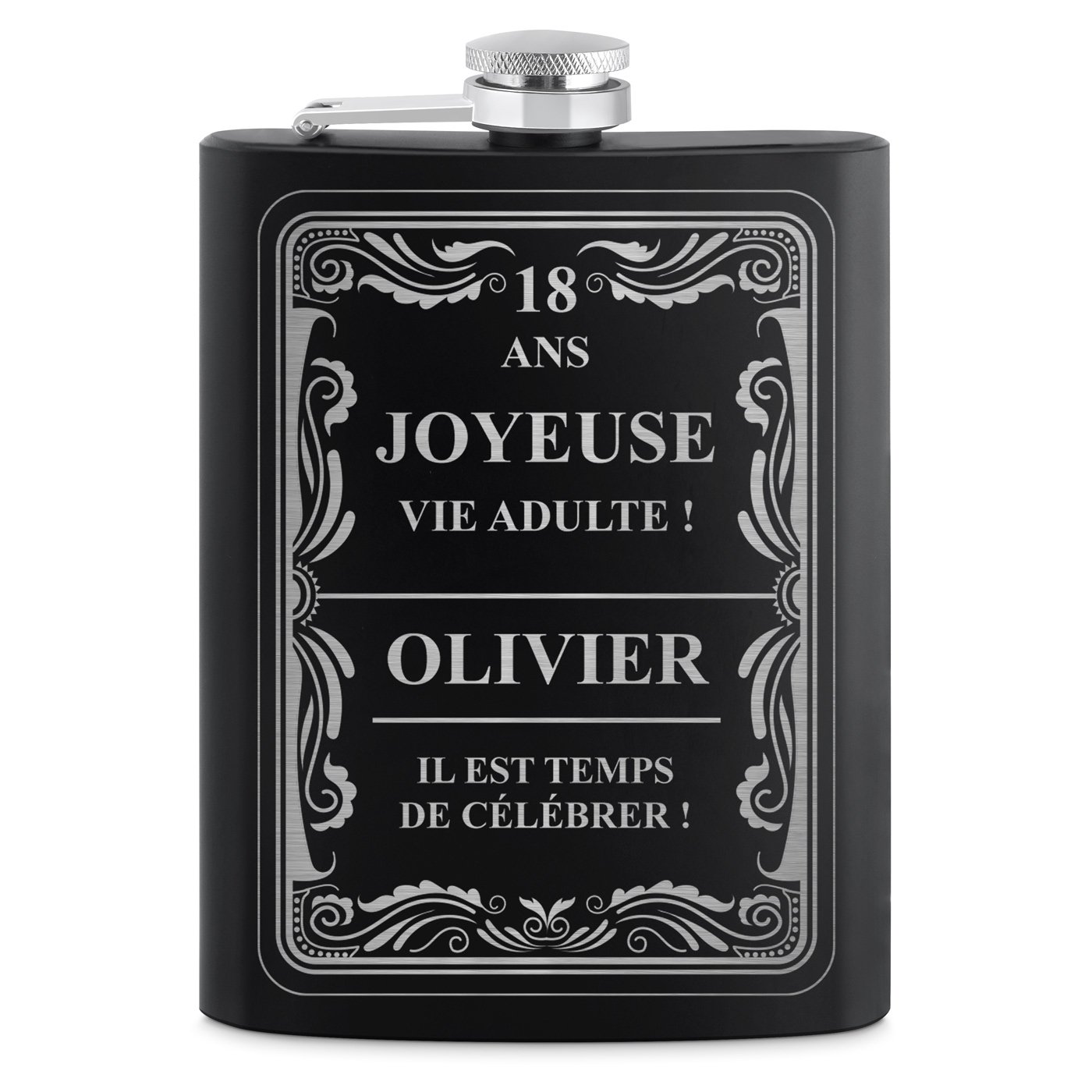 Flasque personnalisable pour lui pour ses 18 ans