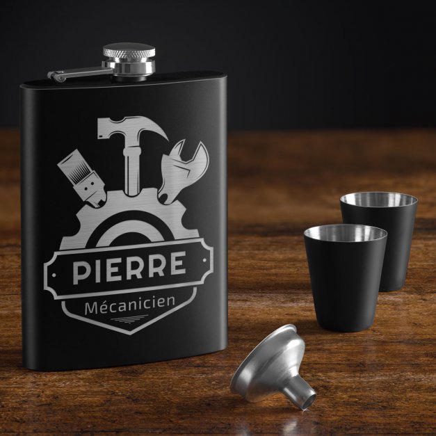 Flasque personnalisable pour mécanicien
