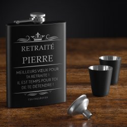 Flasque personnalisable pour retraité