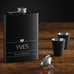 Flasque personnalisable pour mari pour anniversaire de mariage