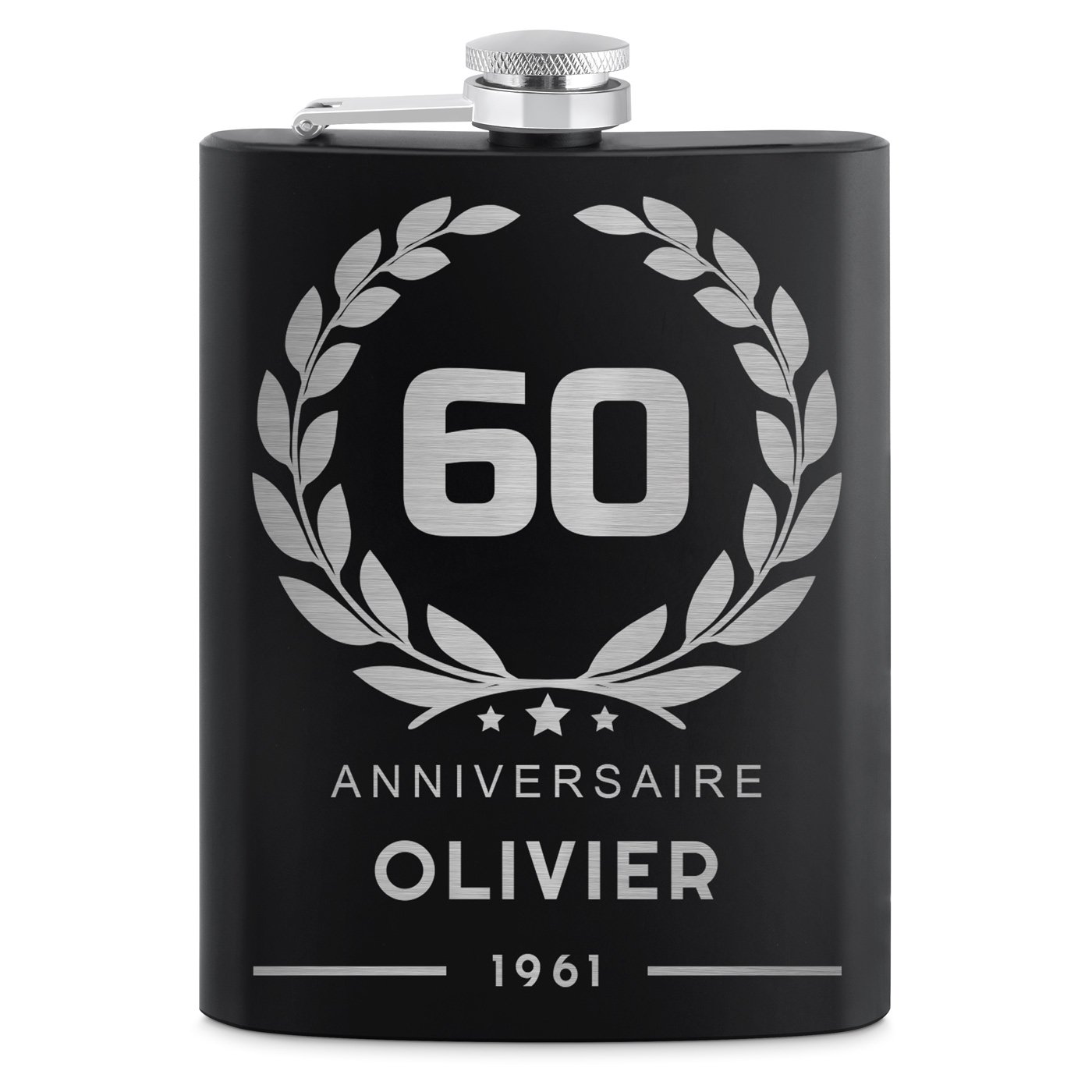 Flasque personnalisable pour homme pour ses 60 ans