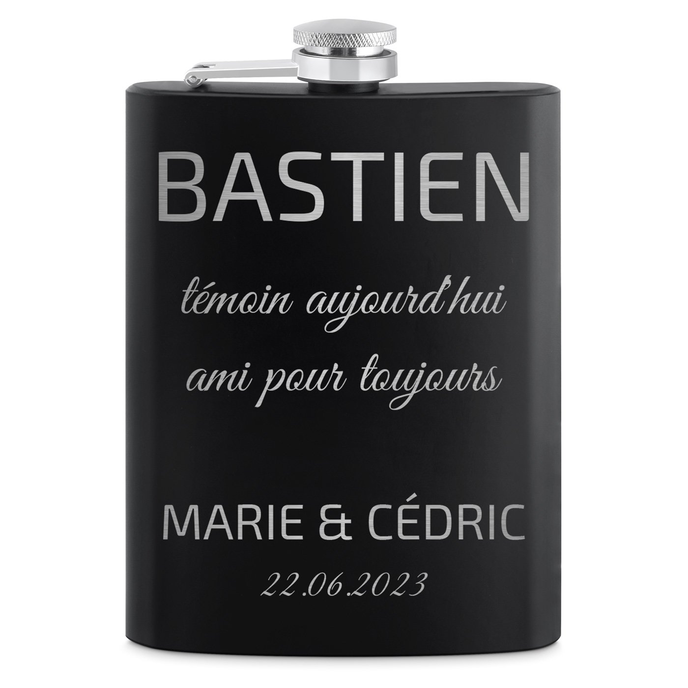 Flasque personnalisable pour témoin