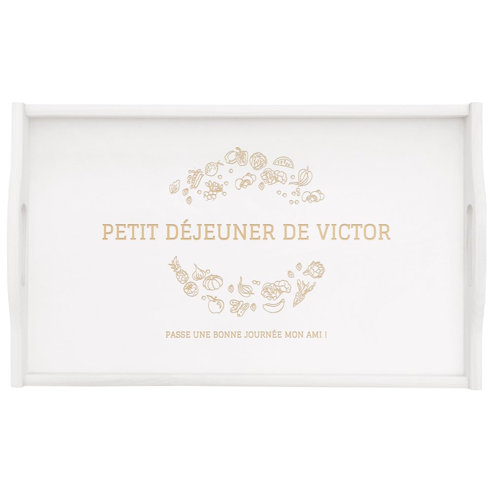 Plateau de lit pliable en bois personnalisé pour l'anniversaire d'un ami