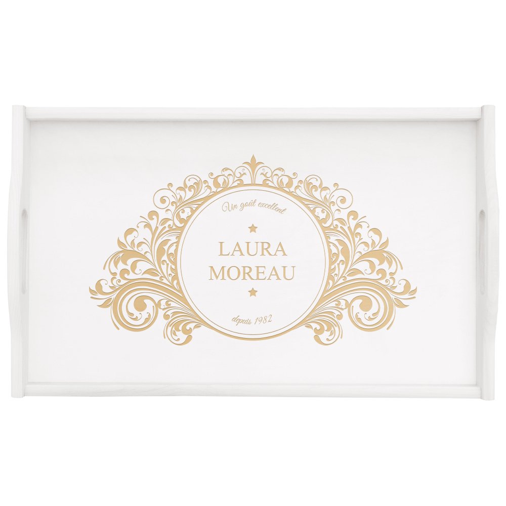 Plateau de lit pliable en bois personnalisé pour une femme pour l'anniversaire de mariage