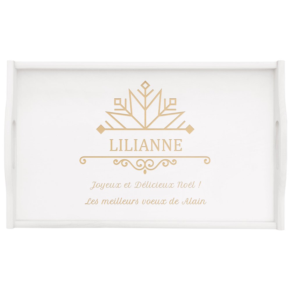 Plateau de lit pliable en bois personnalisé pour une amie pour Noël