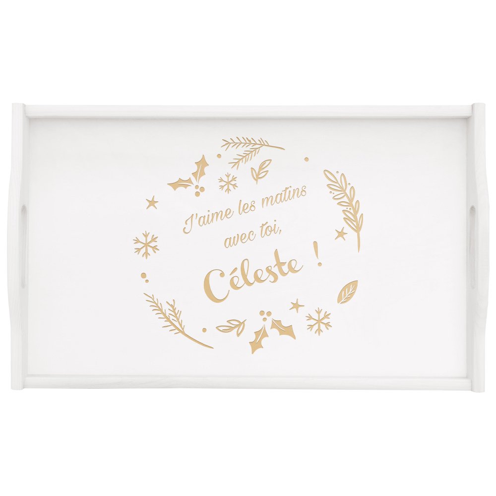 Plateau de lit pliable en bois personnalisé pour elle pour Noël