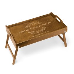 Plateau de lit en bois personnalisé pour un ami pour la Saint-Valentin