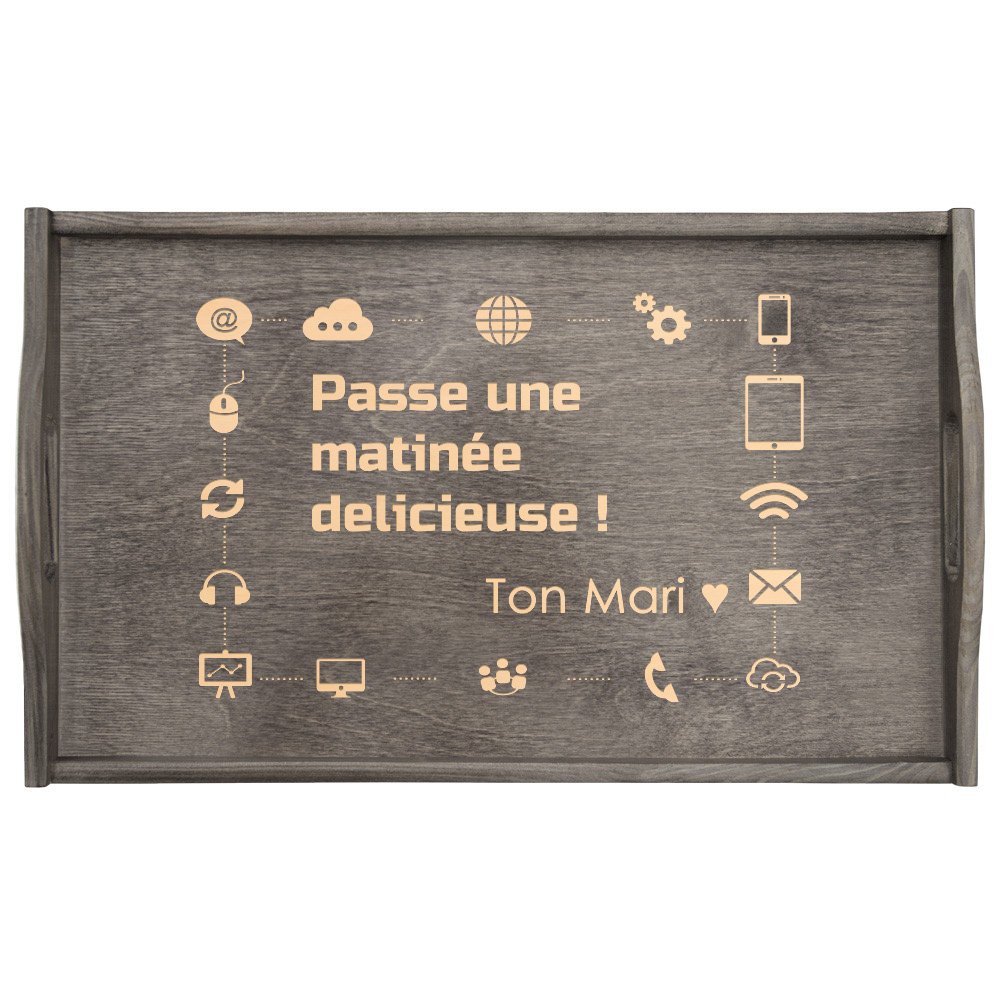 Plateau de lit pliable personnalisé pour une femme pour la Saint-Valentin