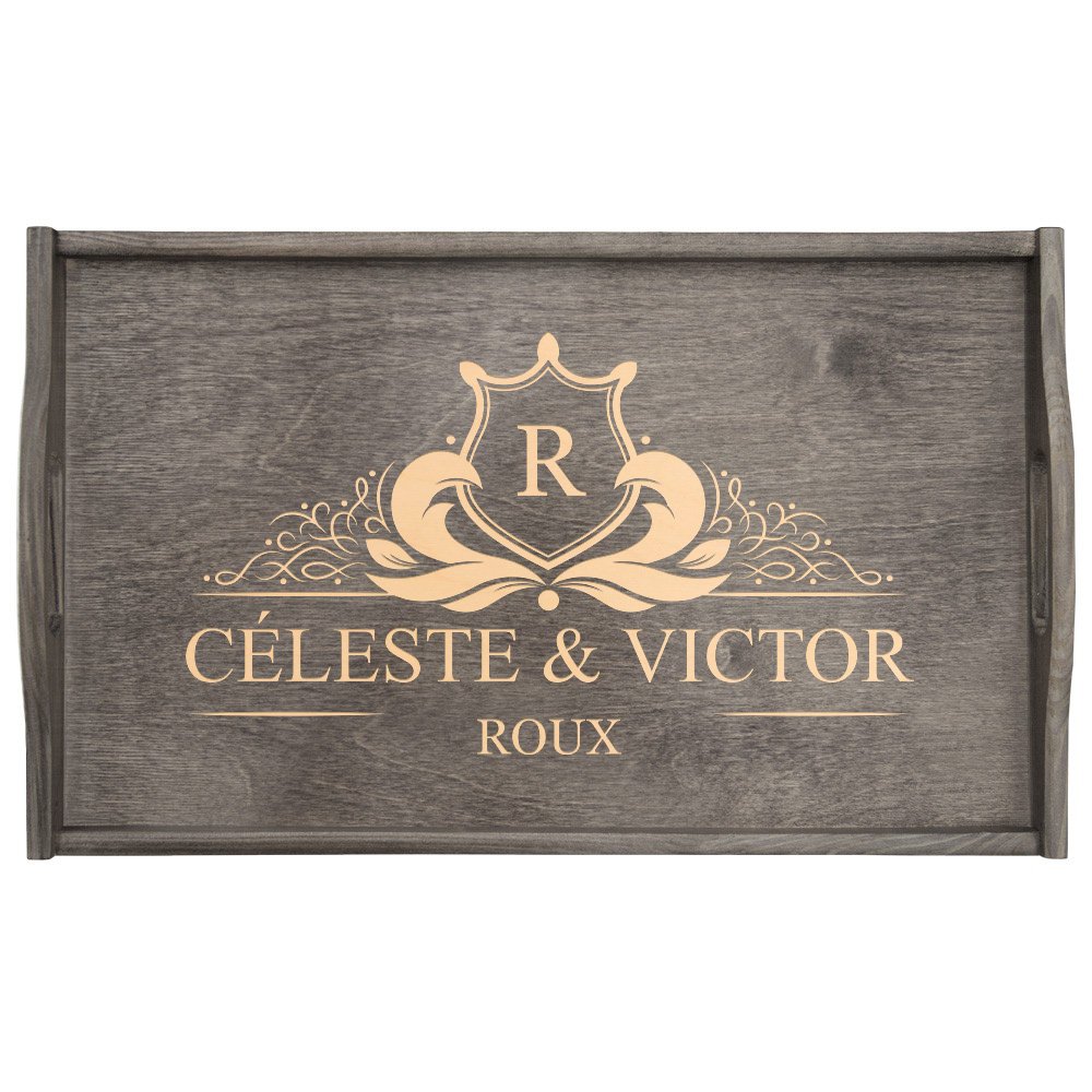 Plateau de lit pliable personnalisé pour un couple pour l'anniversaire de mariage