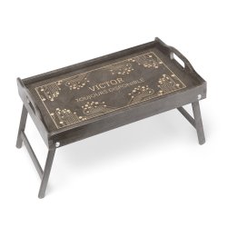 Plateau de lit pliable personnalisé pour l'anniversaire d'un mari