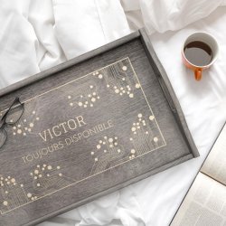 Plateau de lit pliable personnalisé pour l'anniversaire d'un mari
