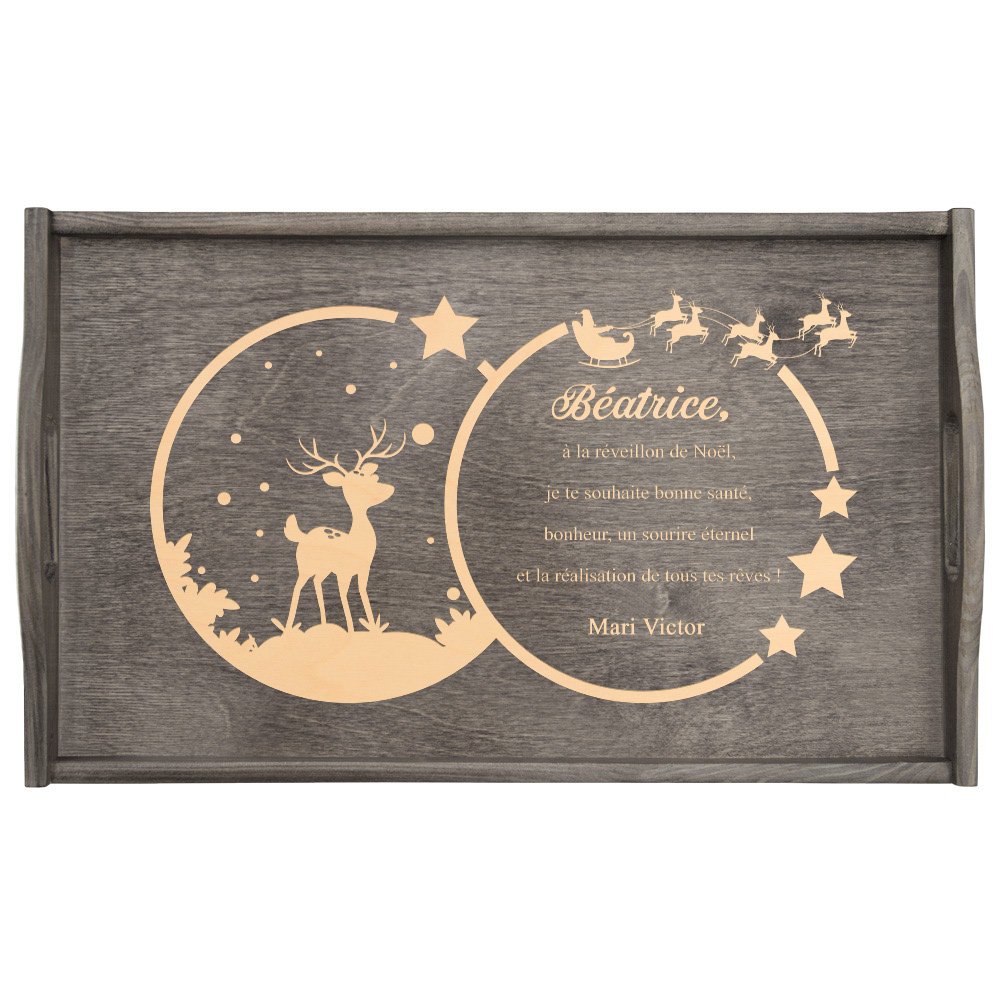 Plateau de lit pliable avec gravure pour une épouse pour Noël