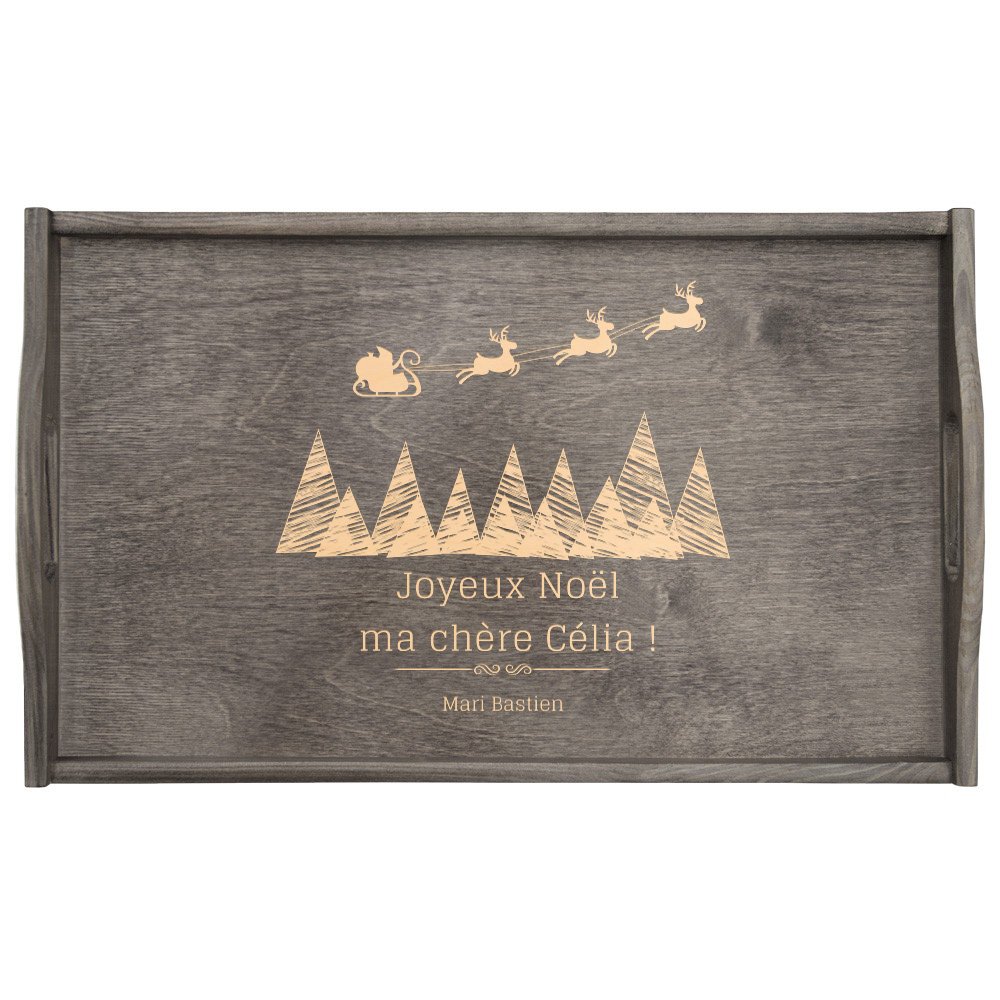 Plateau de lit pliable avec gravure pour une femme pour Noël
